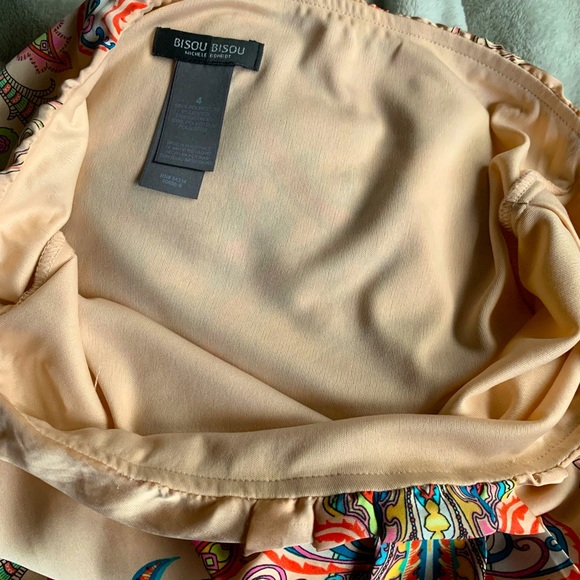 Summer Strapless Dress Size 4 Bisou Bisou - Picture 4 of 8